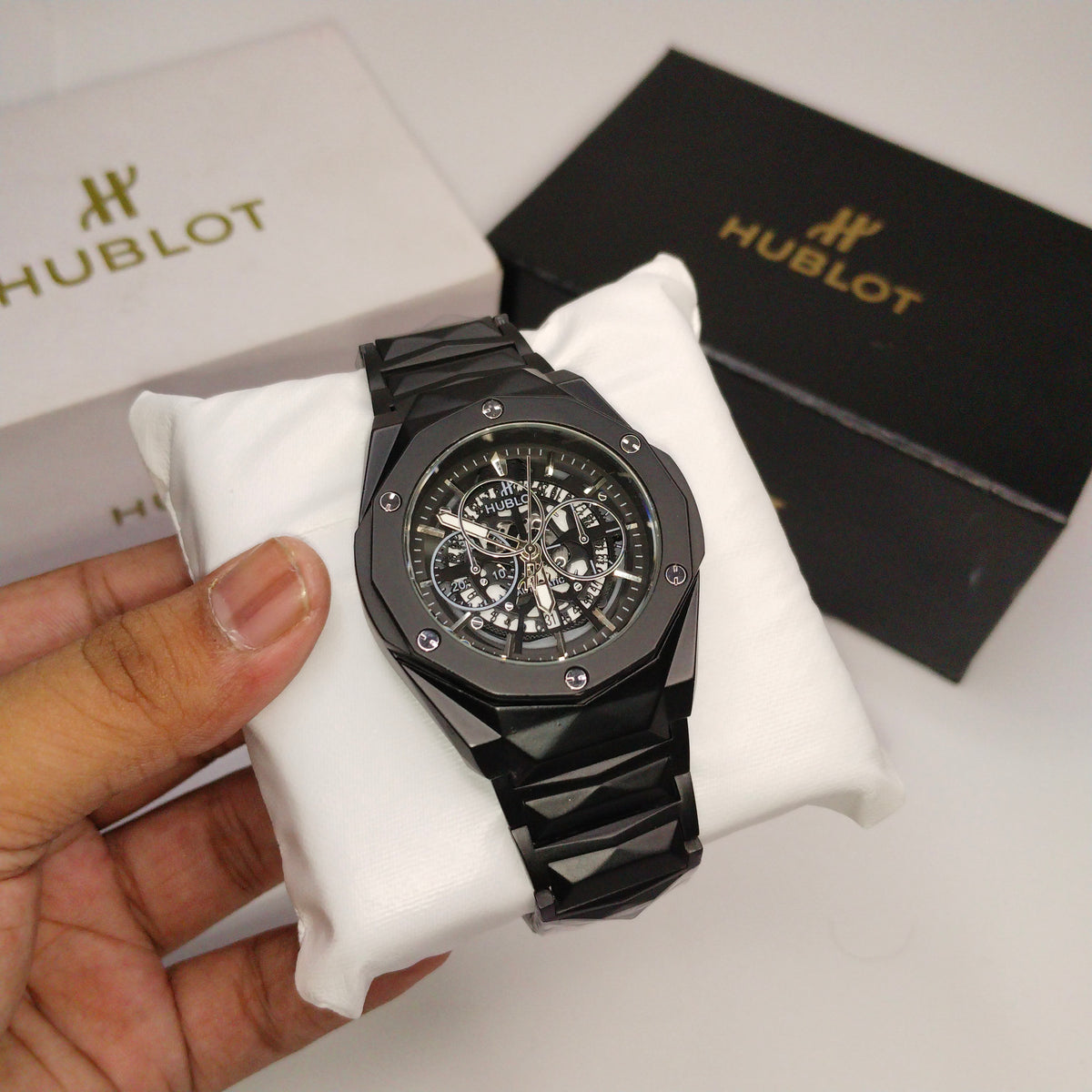Hublot Diamond Cut Black